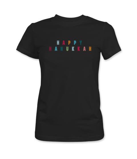 HAPPY HANUKKAH MULIT-COLORED T-SHIRT