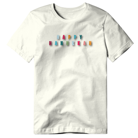 HAPPY HANUKKAH MULIT-COLORED T-SHIRT